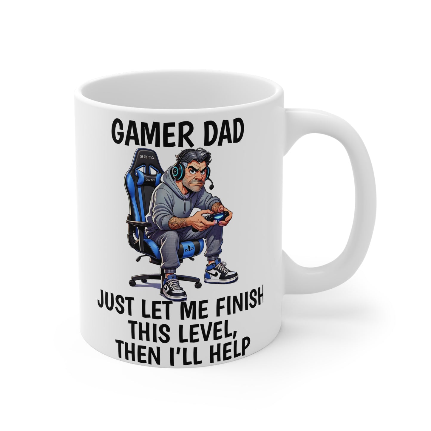 Gamer Dad Coffee Mug - Fun 11oz & 15oz Ceramic Cups for Gaming Fathers