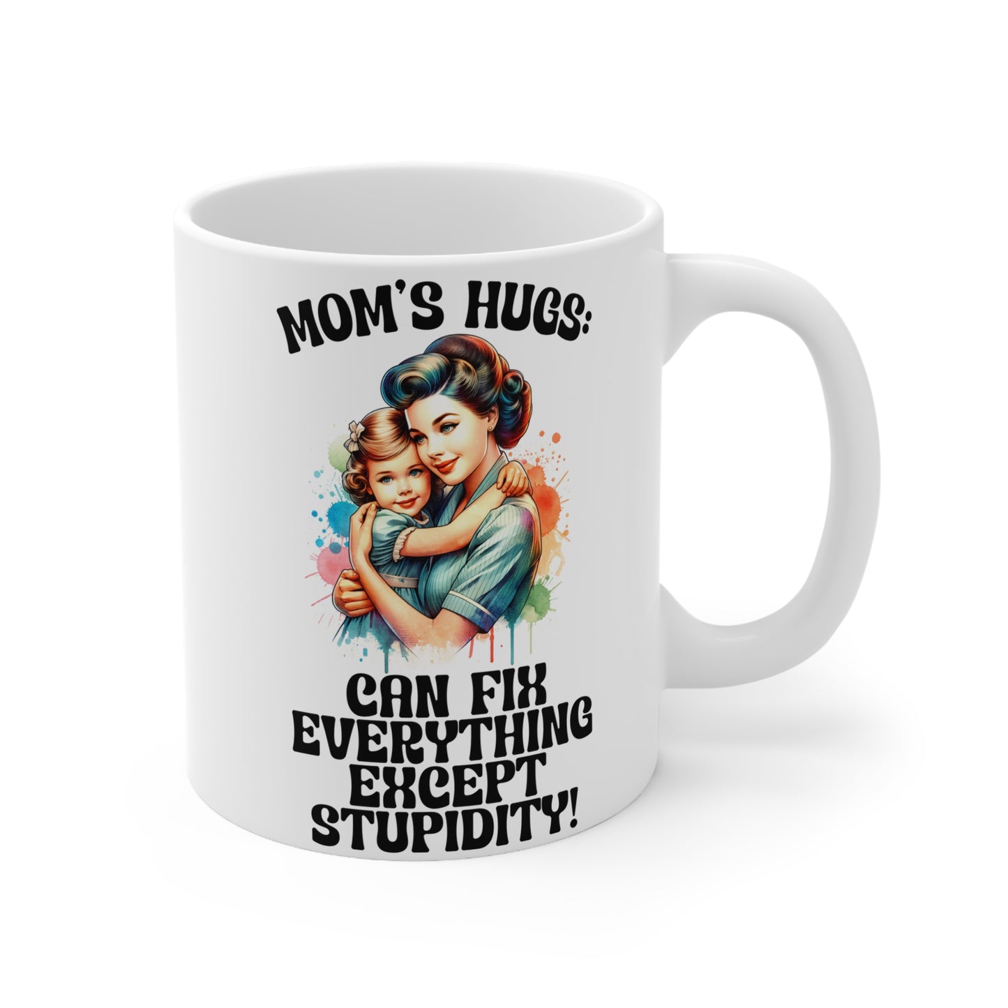 Mom's Hugs Coffee Mug - 11oz & 15oz - Perfect Gift for Mother's Day & Special Occasions