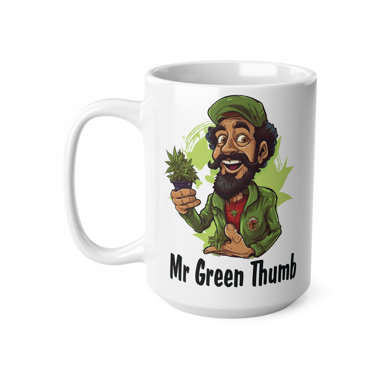 Mr Green Thumb Ceramic Coffee Cups – 11oz & 15oz | Perfect for Gardeners & Coffee Lovers