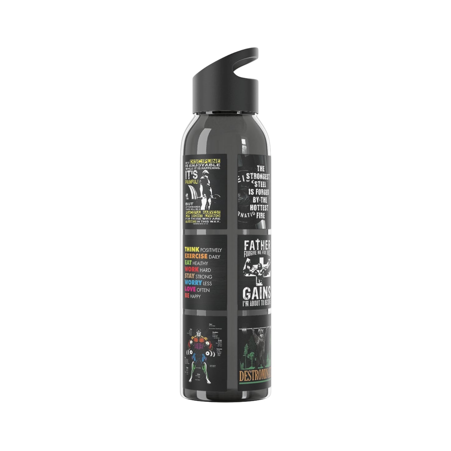 Gym Motivational Water Bottle, Stay Hydrated, Fitness Gift, Workout Gear, Bodybuilding Accessory, Inspirational Gift