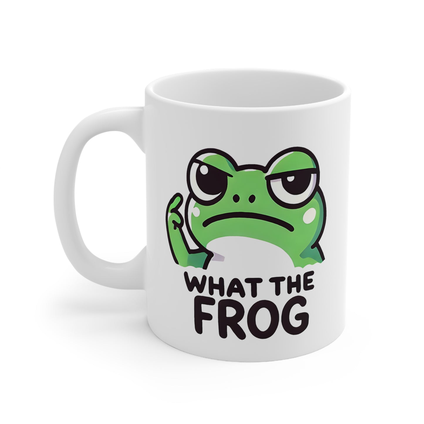 Funny Frog Coffee Mug | What the Frog | Unique Ceramic Cup for Gifts, Office, Home Decor, Tea Lovers
