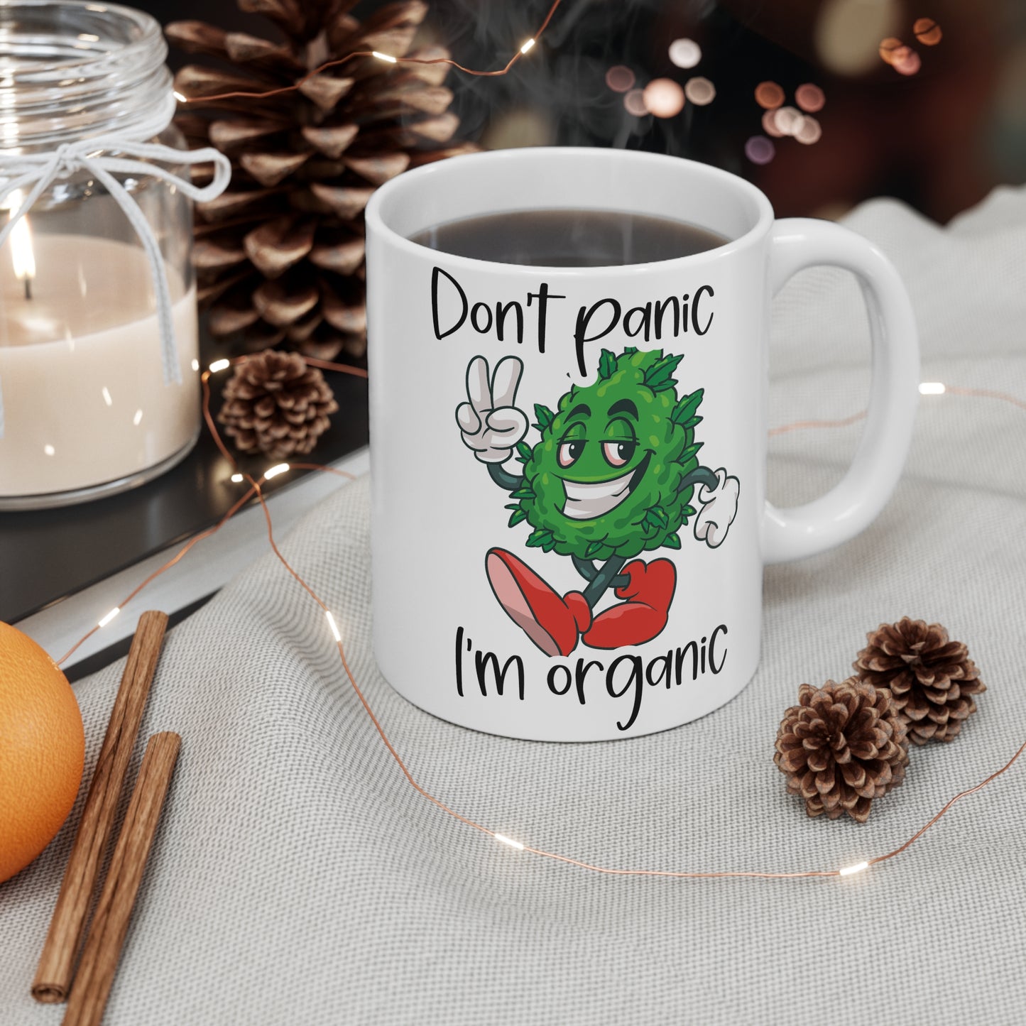 Funny Organic Themed Ceramic Coffee Cups - 11oz & 15oz