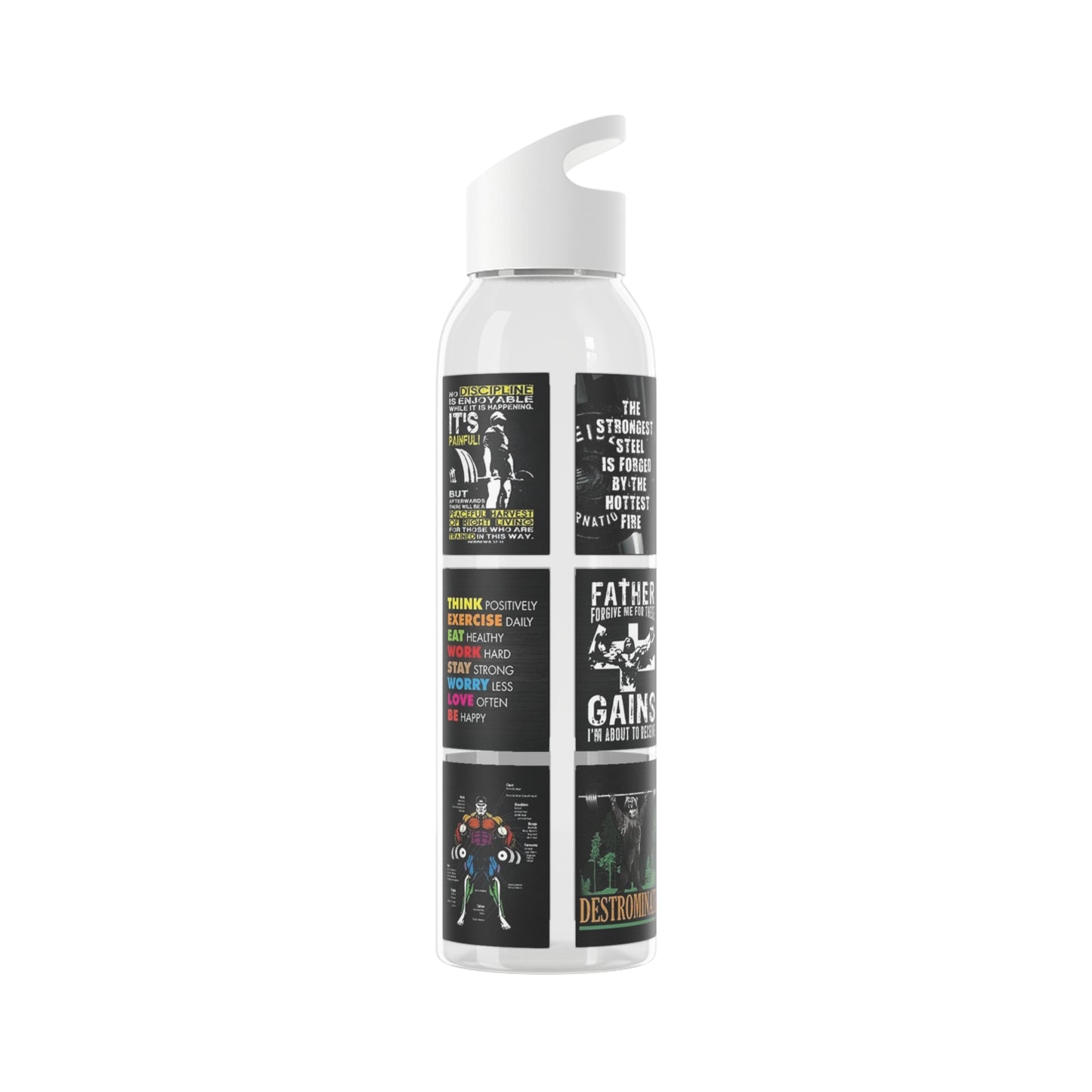 Gym Motivational Water Bottle, Stay Hydrated, Fitness Gift, Workout Gear, Bodybuilding Accessory, Inspirational Gift