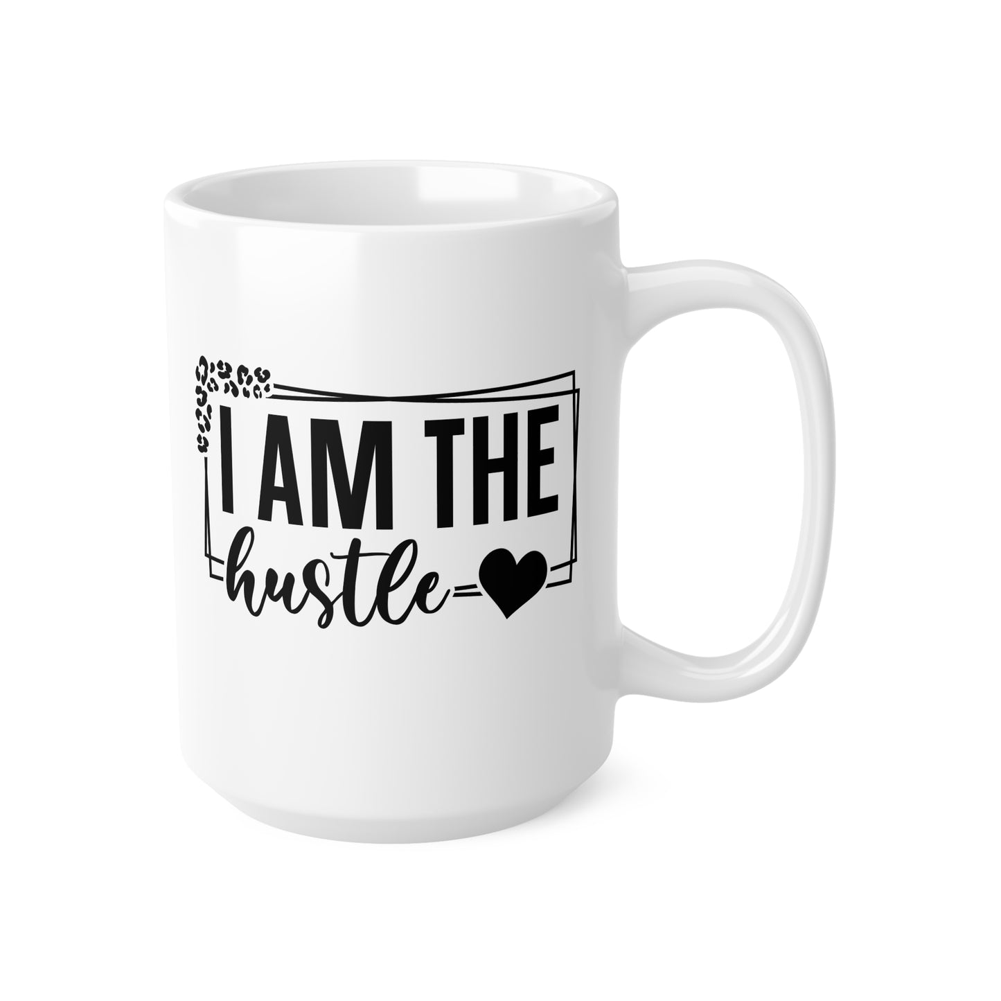 Motivational Coffee Mug, I Am The Hustle, Inspirational Gift for Entrepreneurs, Office Decor, Perfect for Work or Home, 11oz 15oz
