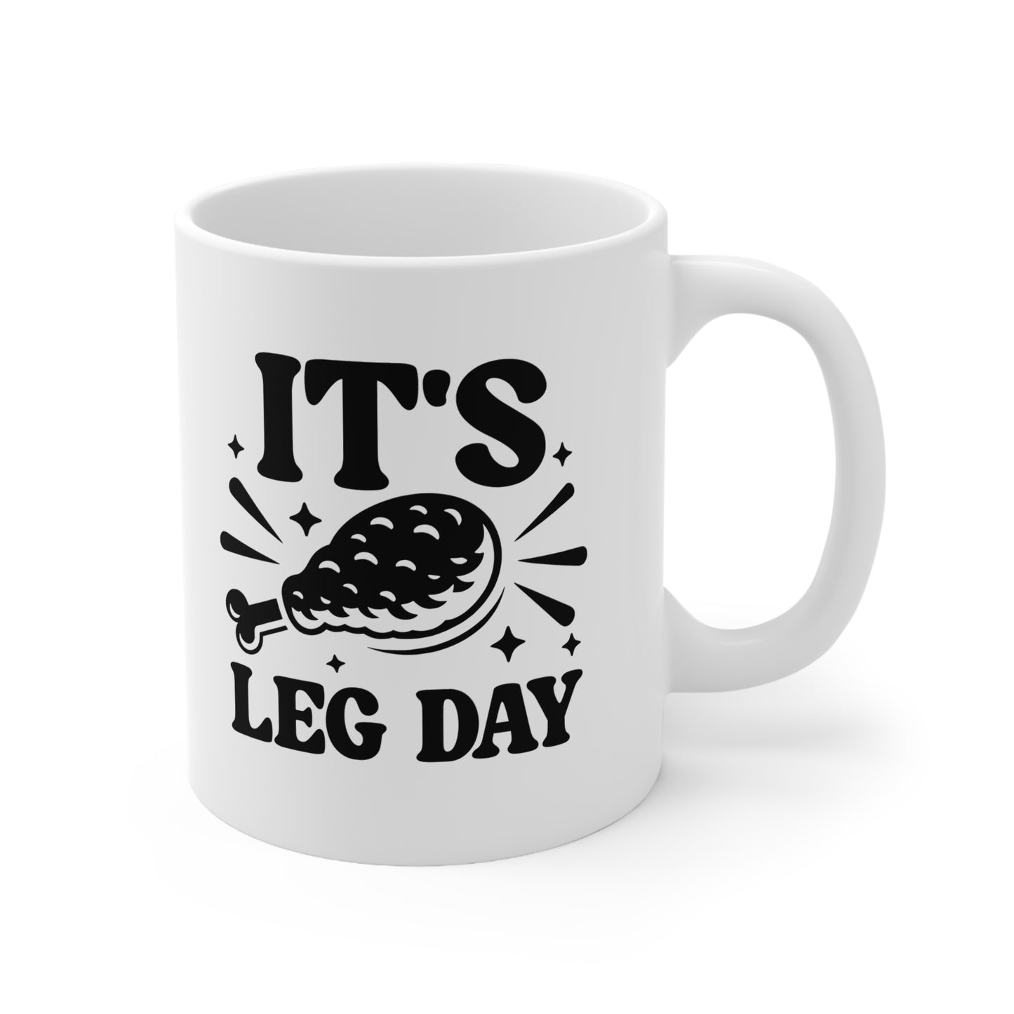 Ceramic Coffee Cups, It's Leg Day Mug, Funny Workout Coffee Cup, Gym Lover Gift, Fitness Motivation Mug, Exercise Themed Drinkware