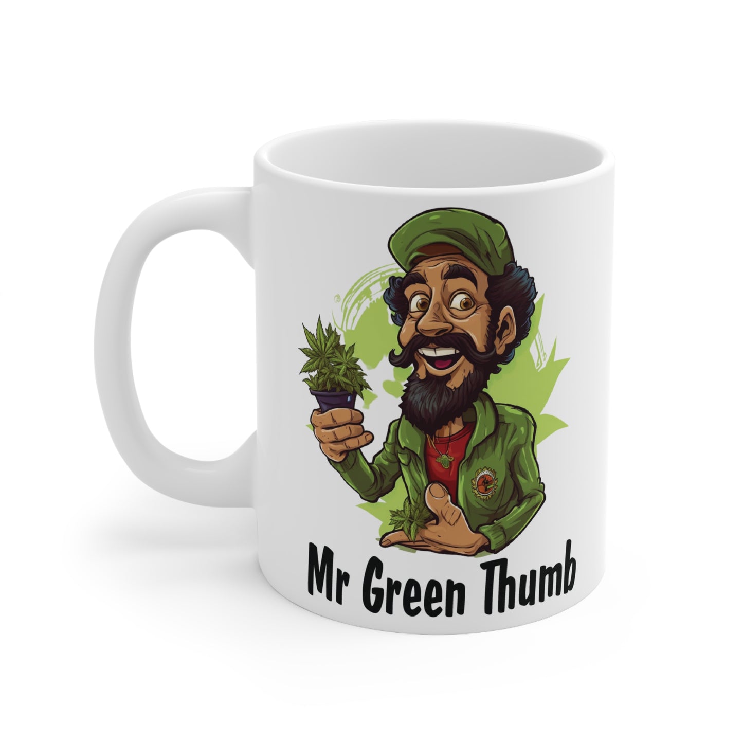 Mr Green Thumb Ceramic Coffee Cups – 11oz & 15oz | Perfect for Gardeners & Coffee Lovers
