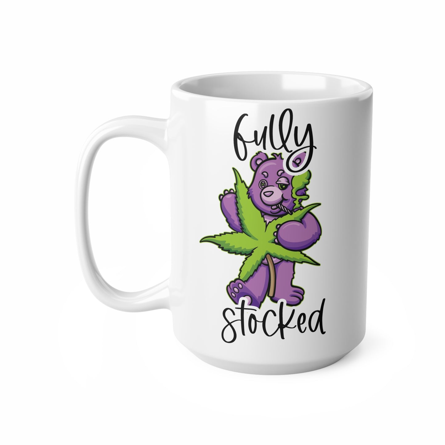 Fully Stocked Ceramic Coffee Cups - Fun & Quirky 11oz/15oz Mugs for Coffee Lovers