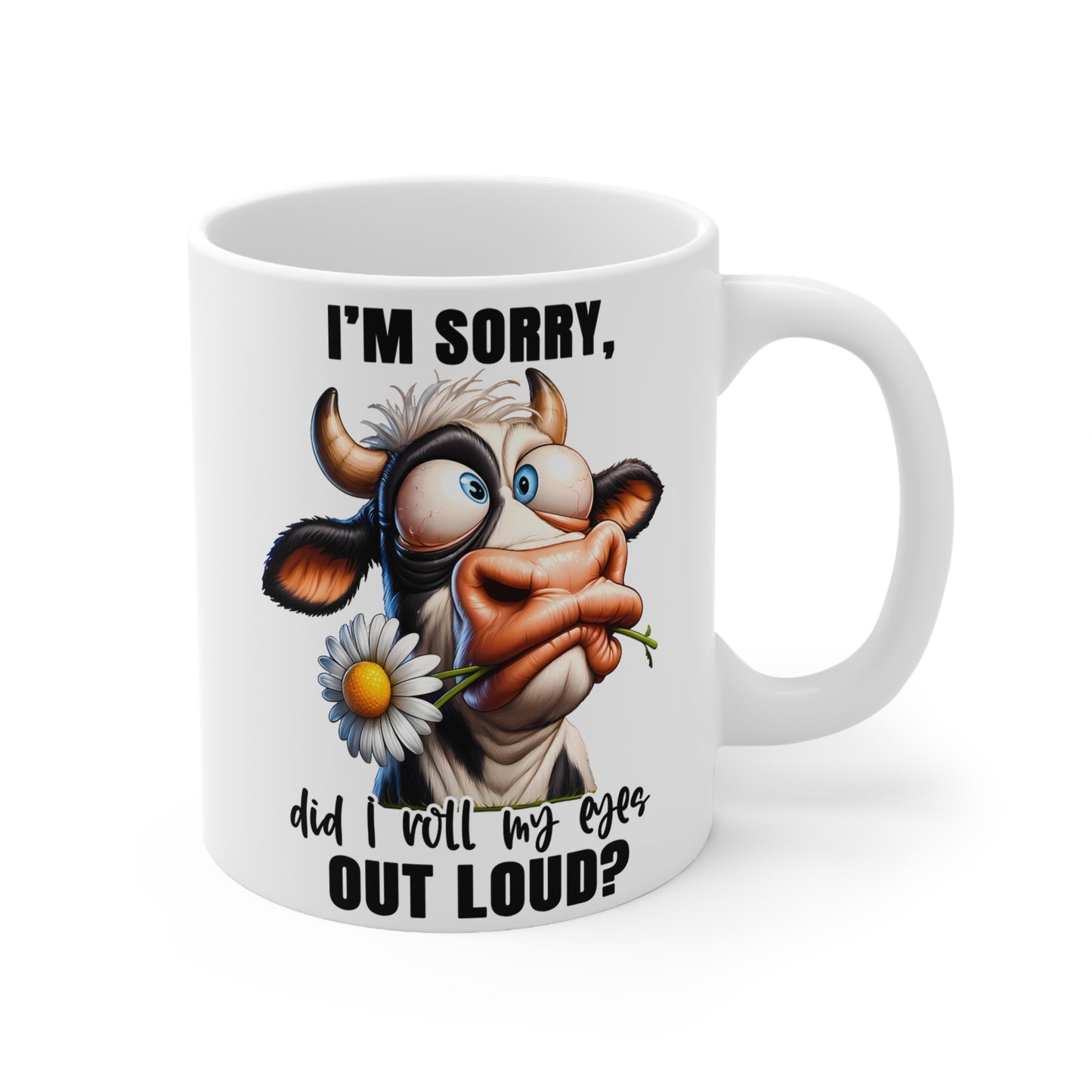 Funny Cow Coffee Mug – 11oz & 15oz – Perfect for Animal Lovers & Humor Enthusiasts
