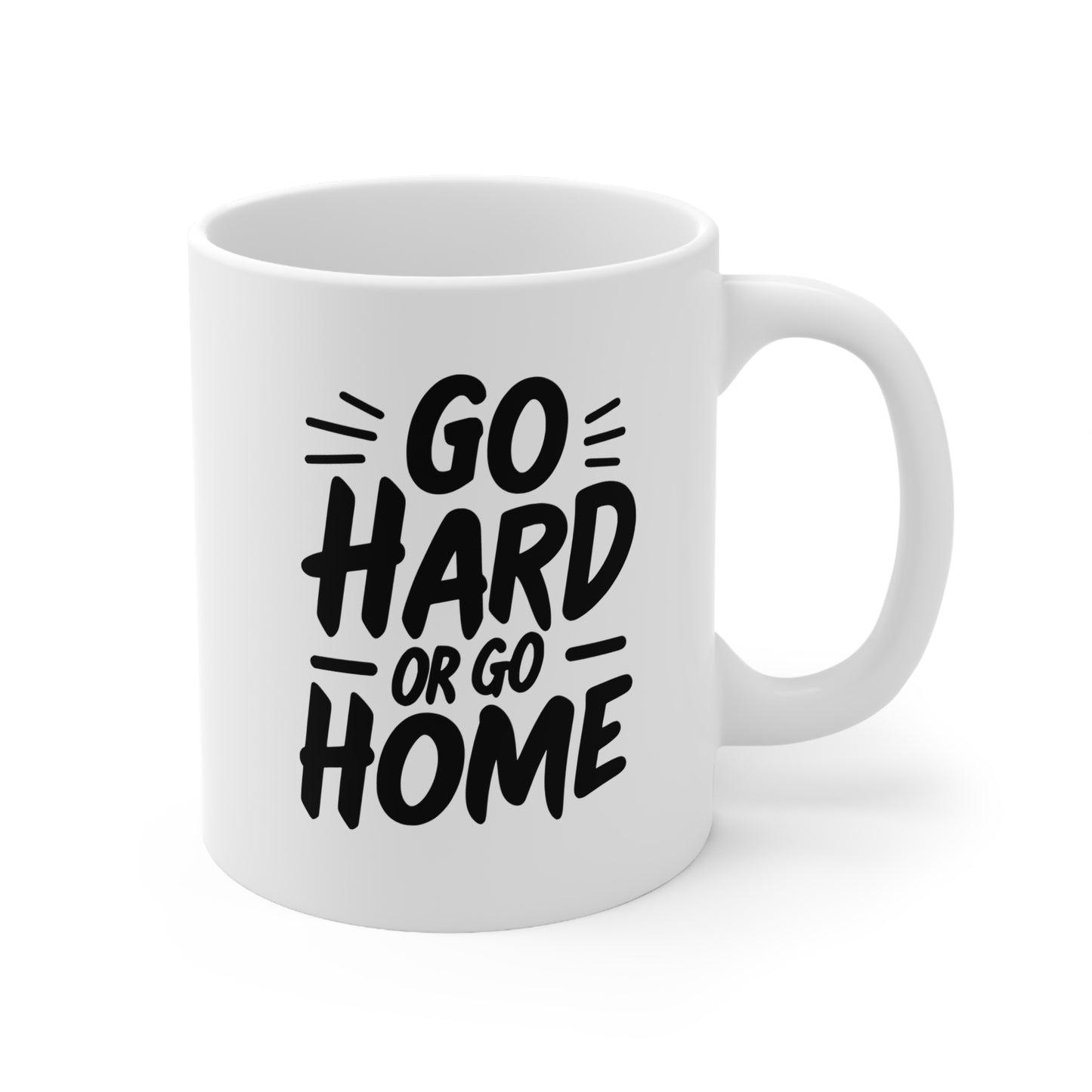 Go Hard or Go Home Coffee Mug - Motivational Ceramic Cup for Home, Office, Gift for Him, Her, Housewarming, Birthday