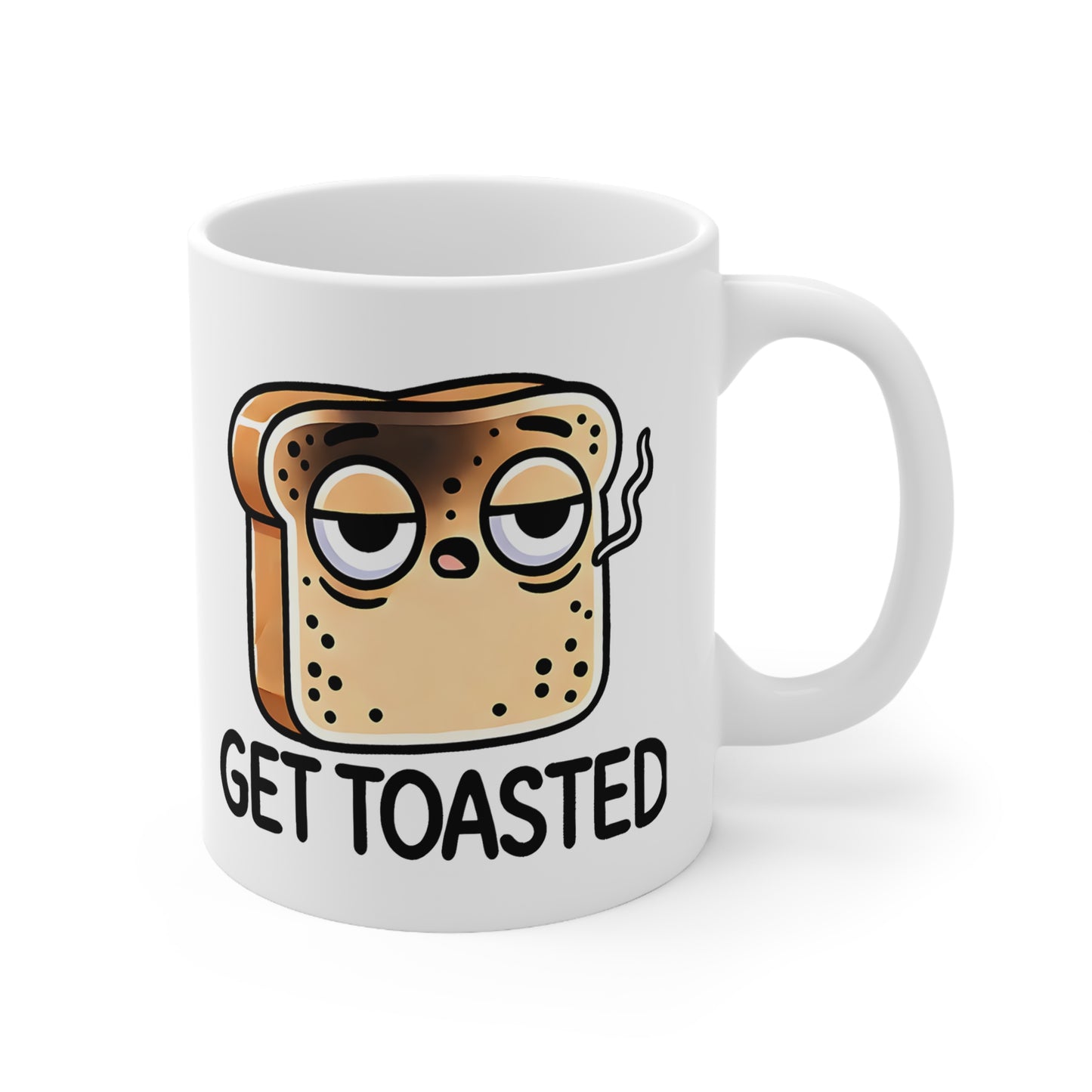Funny Coffee Mug - Get Toasted - Perfect Gift for Coffee Lovers, Baristas, Holiday Celebration, Quirky Kitchen Decor