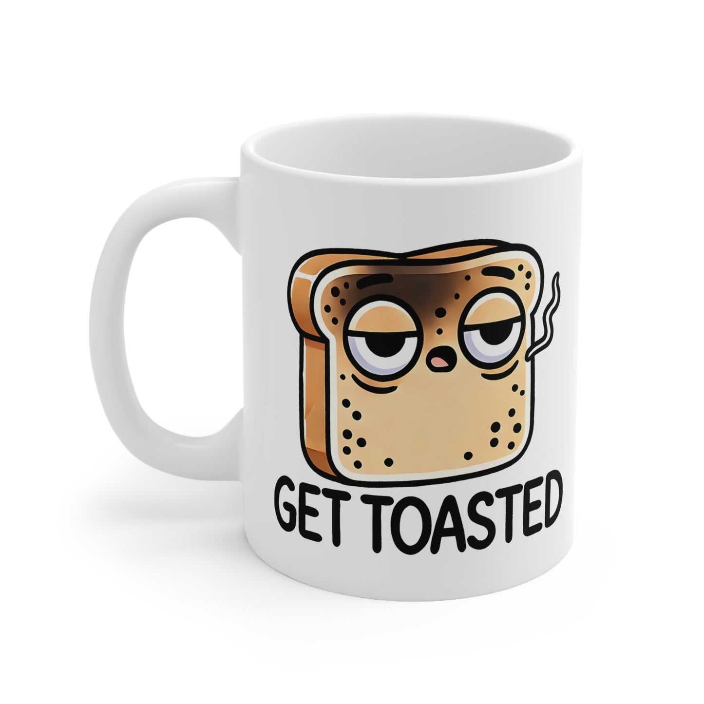 Funny Coffee Mug - Get Toasted - Perfect Gift for Coffee Lovers, Baristas, Holiday Celebration, Quirky Kitchen Decor
