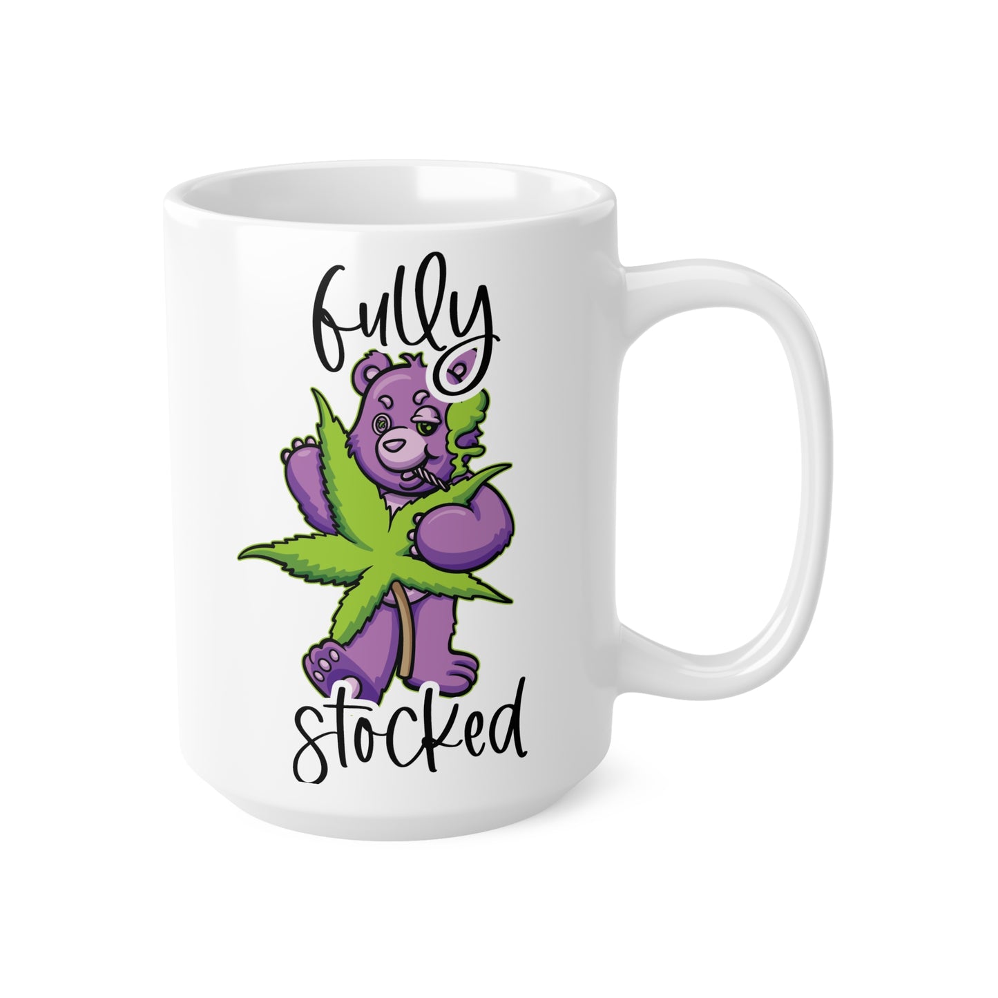 Fully Stocked Ceramic Coffee Cups - Fun & Quirky 11oz/15oz Mugs for Coffee Lovers