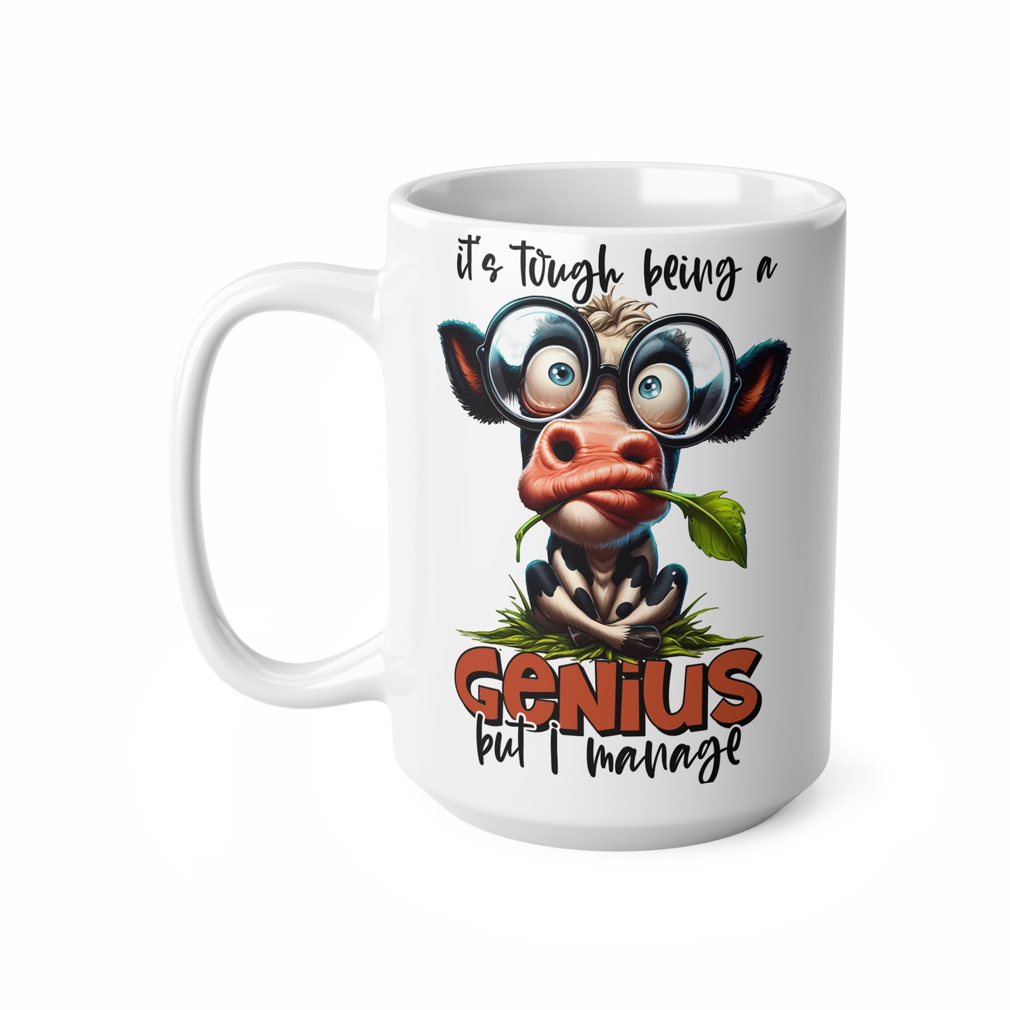 Funny Cow Ceramic Coffee Cups - Perfect Gift for Coffee Lovers, Cow Art, Cute Mug, Humor Gift, Office Decoration