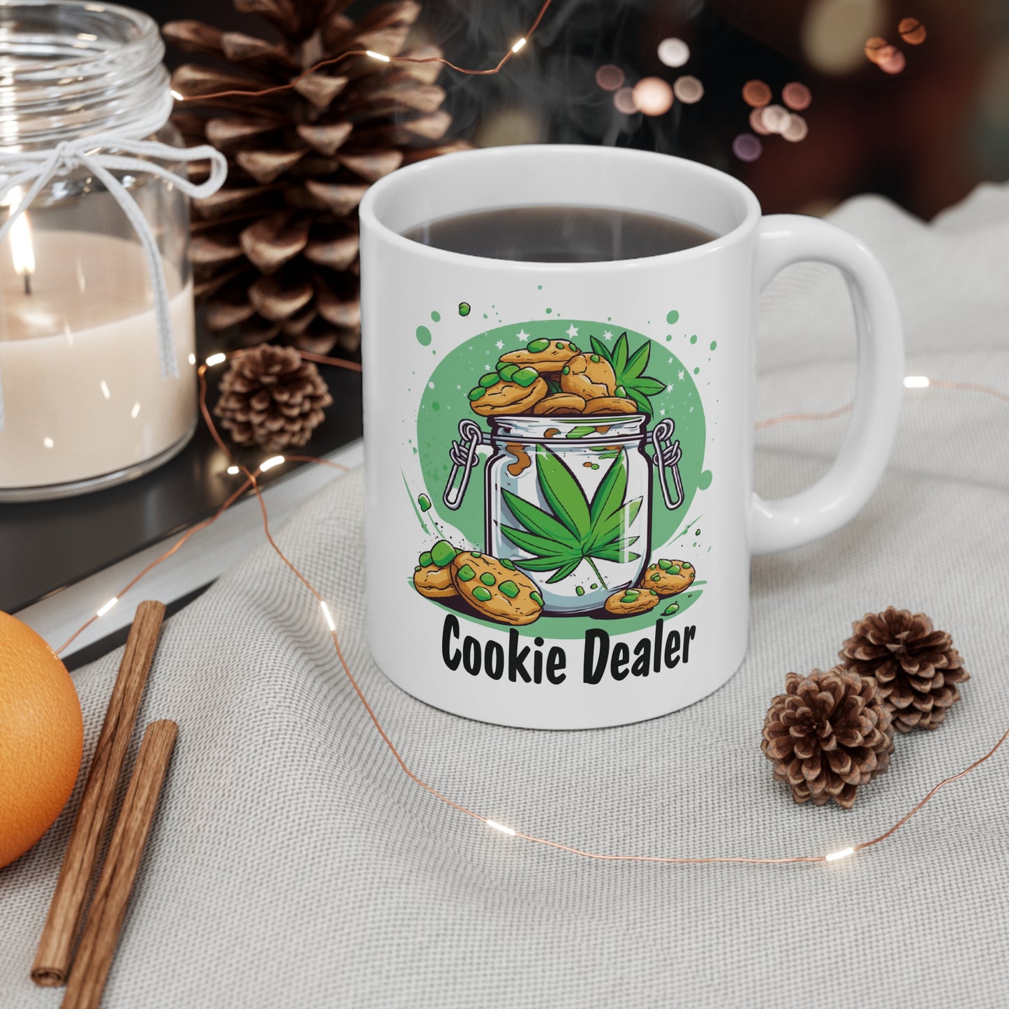 Cookie Dealer Ceramic Coffee Cups | Fun 11oz & 15oz Mugs for Cookie Lovers