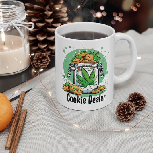 Cookie Dealer Ceramic Coffee Cups | Fun 11oz & 15oz Mugs for Cookie Lovers