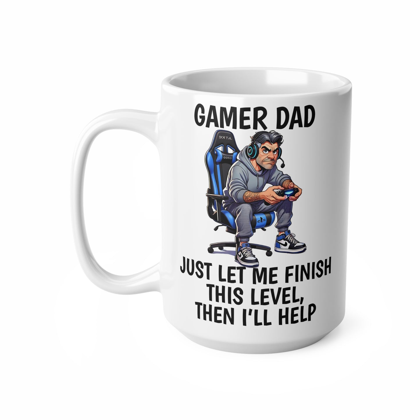 Gamer Dad Coffee Mug - Fun 11oz & 15oz Ceramic Cups for Gaming Fathers