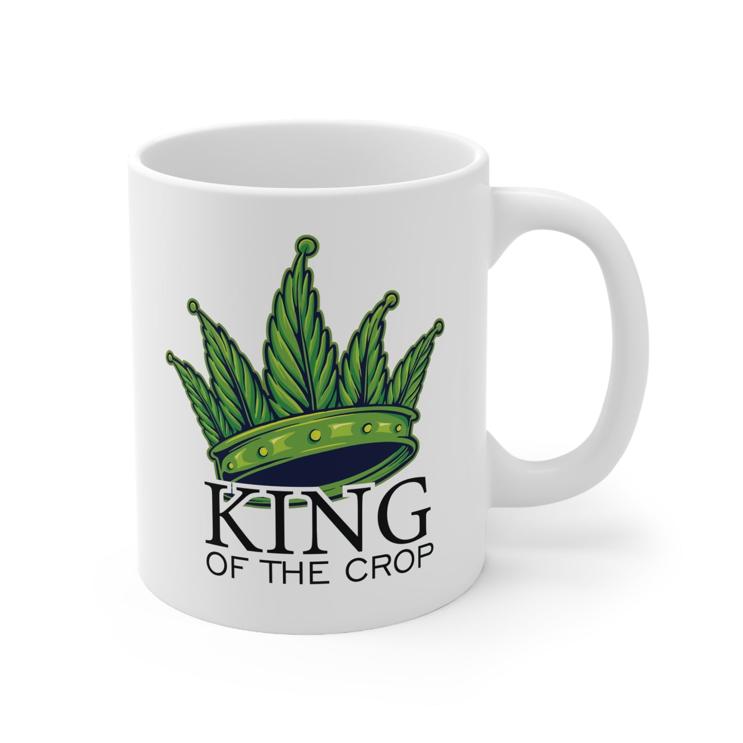 King of the Crop Ceramic Coffee Mug - Perfect for Cannabis Enthusiasts