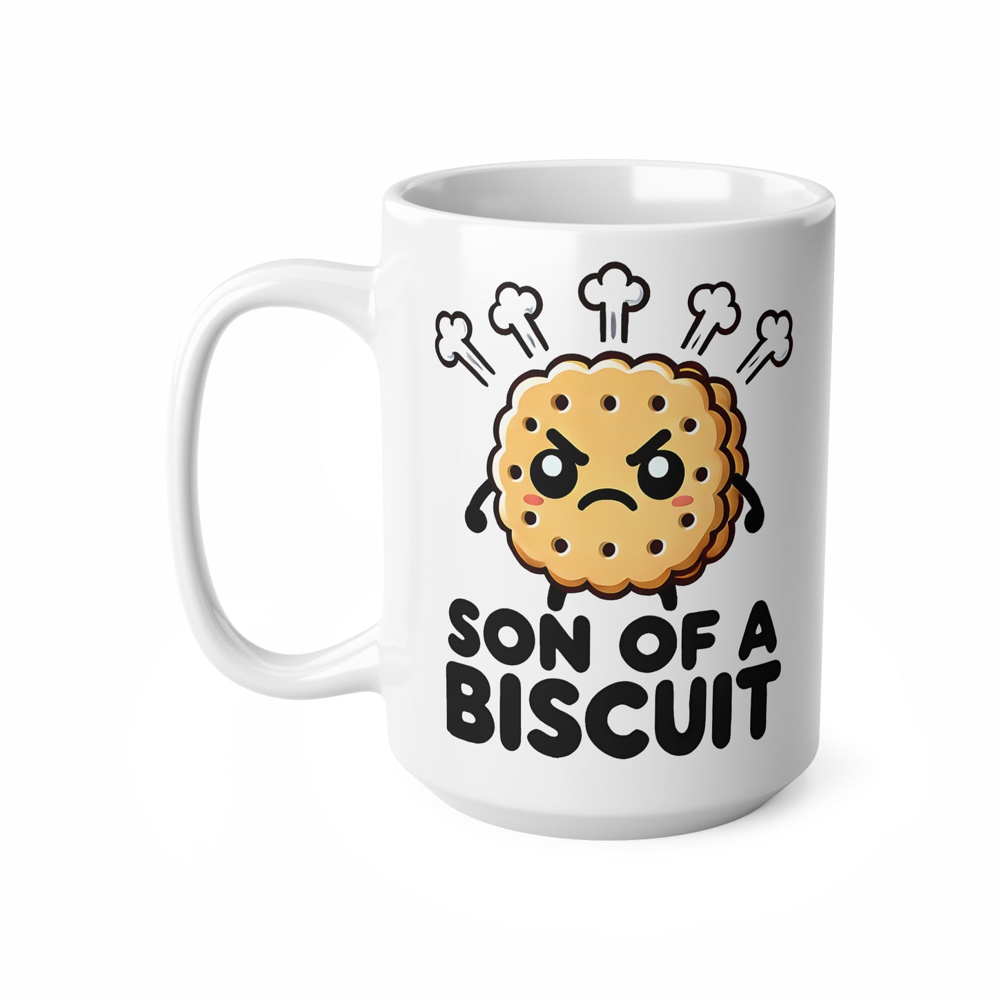 Funny Ceramic Coffee Cups - 'Son of a Biscuit' - Cute Kitchen Gift, Humor Mug, Coffee Lover's Present, Gift for Dad