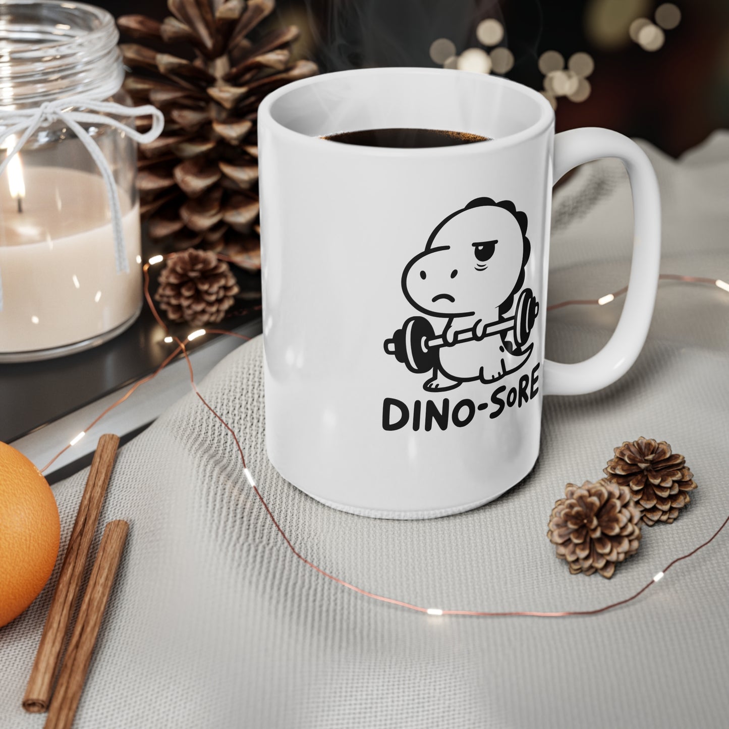 Funny Dinosaur Coffee Mug, Dino-Sore Ceramic Cup for Coffee Lovers, Gift for Gym Enthusiasts, Cute Drinkware for Home & Office, Quirky [...]