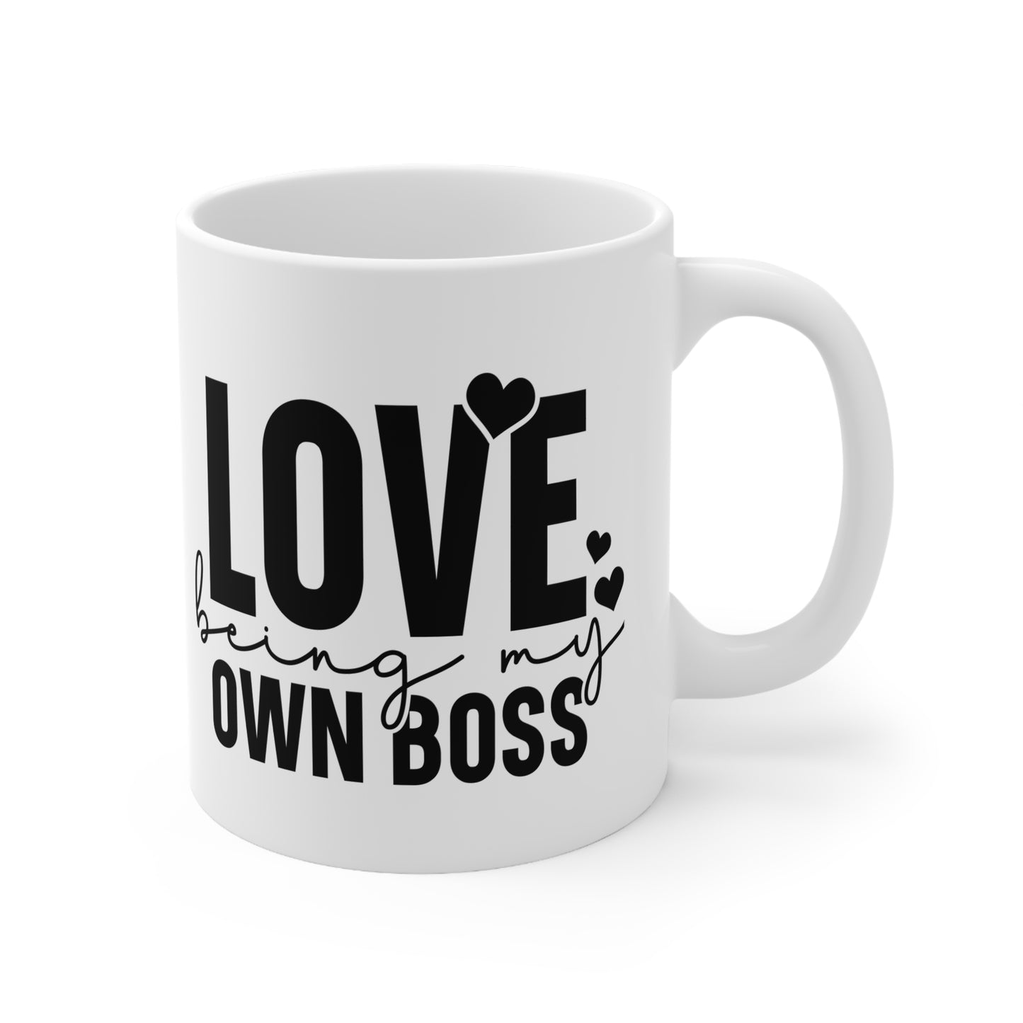 Empowering Ceramic Coffee Cups, Love Being My Own Boss Mugs, Motivation Gifts, Entrepreneur Decor, Office Essentials