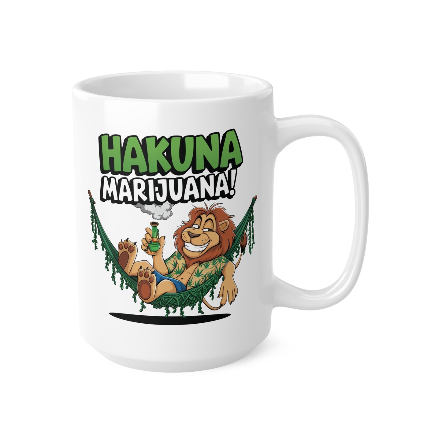Hakuna Marijuana Ceramic Coffee Cups - Fun 11oz & 15oz Mugs for Chill Vibes
