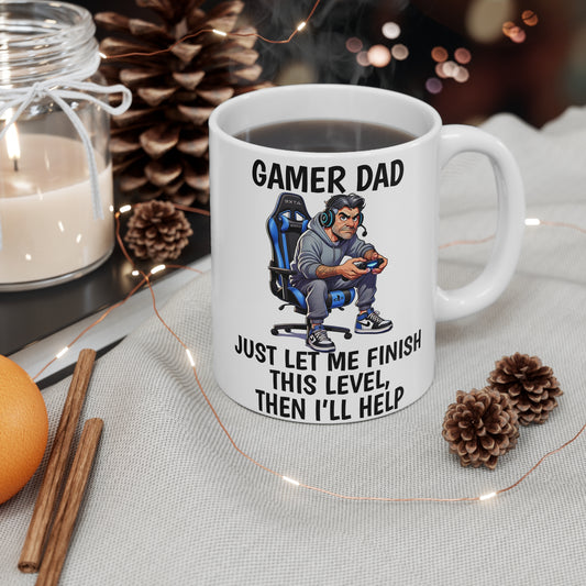 Gamer Dad Coffee Mug - Fun 11oz & 15oz Ceramic Cups for Gaming Fathers