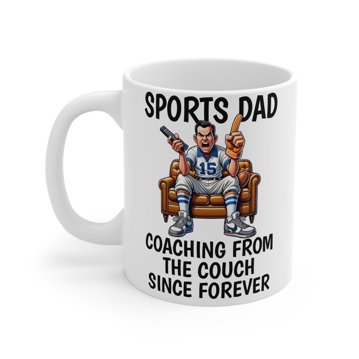 Sports Dad Coffee Cup, Fun Gift for Father's Day, Coffee Mug for Dads, Couch Coach, Sports Lover Cup, Unique Dad Gift