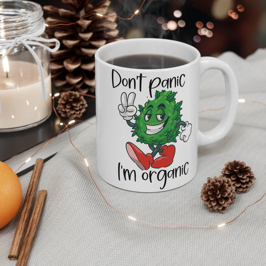 Funny Organic Themed Ceramic Coffee Cups - 11oz & 15oz