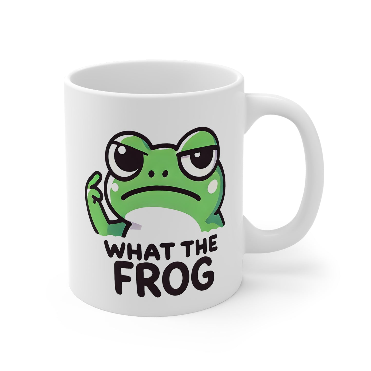 Funny Frog Coffee Mug | What the Frog | Unique Ceramic Cup for Gifts, Office, Home Decor, Tea Lovers