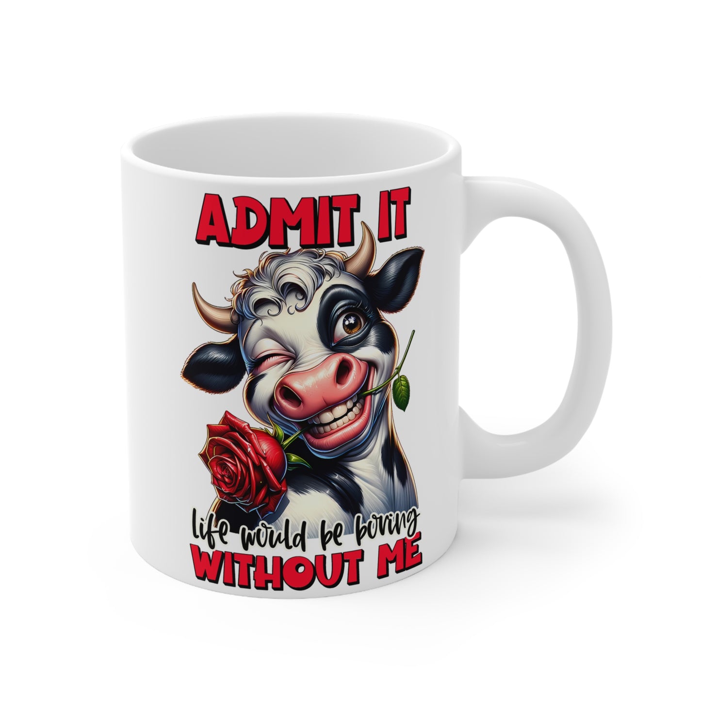 Cute Cow Coffee Mug, Funny Cow Mug, Adorable Ceramic Cups for Gift, Coffee Lovers Gift, Unique Gift for Her