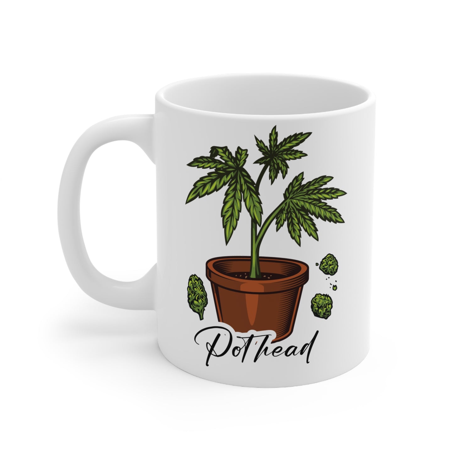 Pothead Ceramic Coffee Mug - 11oz & 15oz, Fun Cannabis Design
