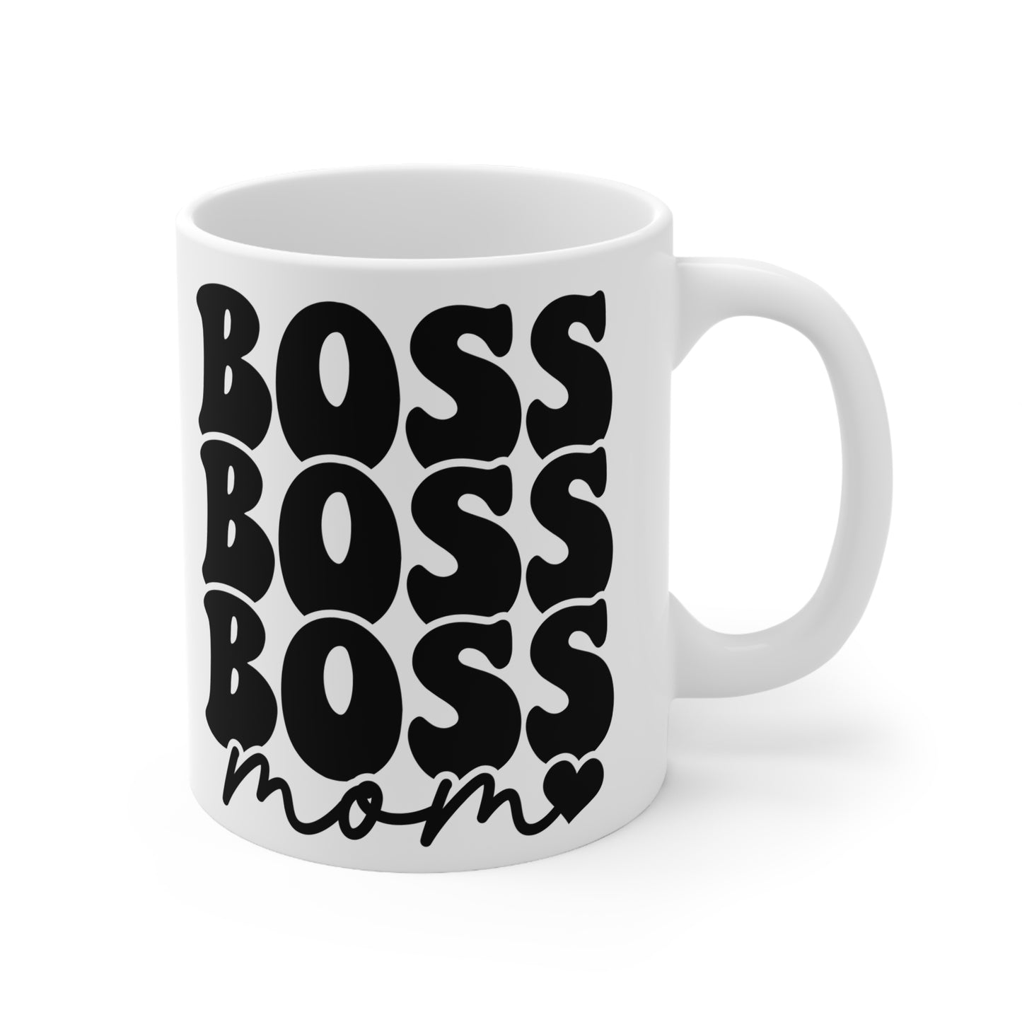Boss Mom Coffee Mug - Empowering Gift for Moms, 11oz & 15oz, Perfect for Mother’s Day, Birthday, Office, Home Decor