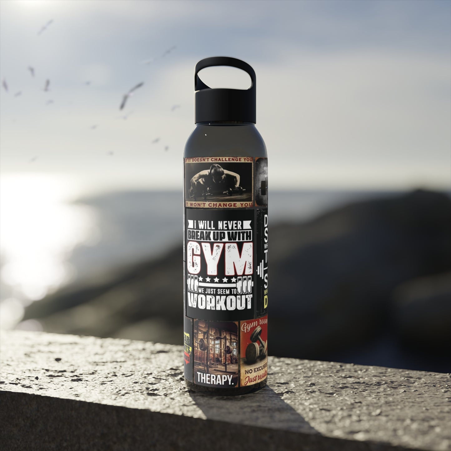 Motivational Water Bottle for Gym Lovers, Fitness Hydration, Workout Reminder, Gym Accessories, Sports Drinkware
