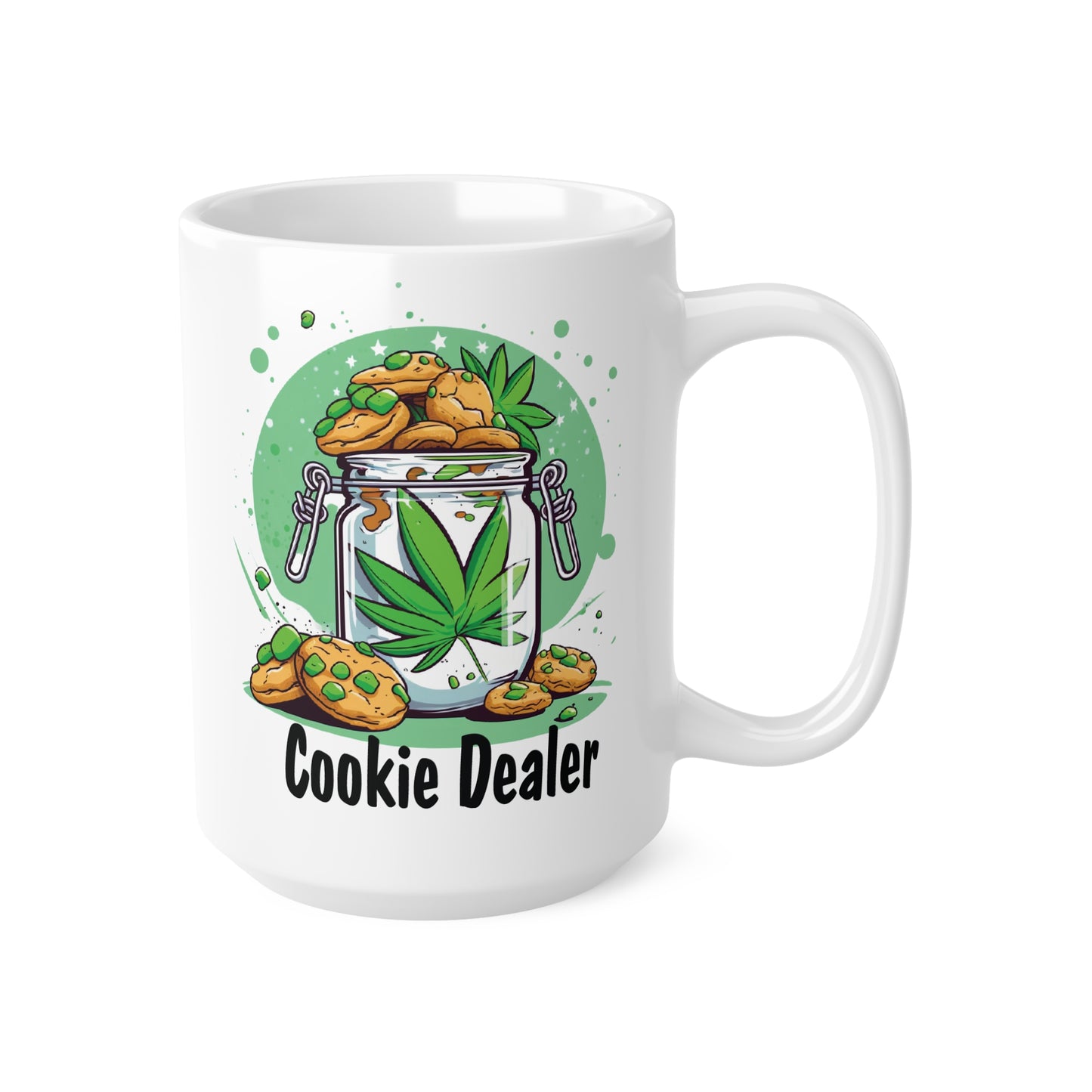 Cookie Dealer Ceramic Coffee Cups | Fun 11oz & 15oz Mugs for Cookie Lovers