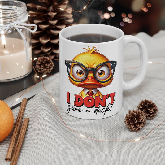 Funny Duck Ceramic Coffee Cup - 11oz & 15oz - Perfect Gift for Quirky Coffee Lovers