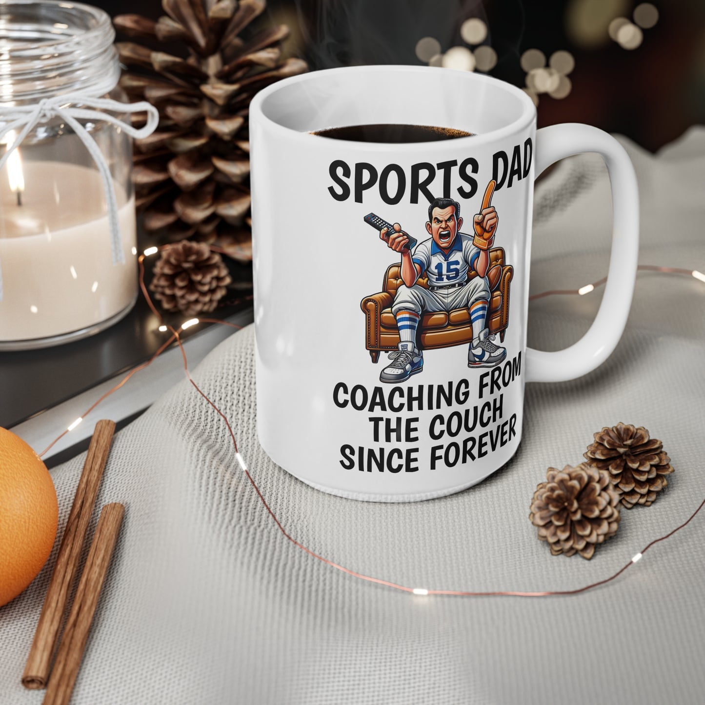 Sports Dad Coffee Cup, Fun Gift for Father's Day, Coffee Mug for Dads, Couch Coach, Sports Lover Cup, Unique Dad Gift