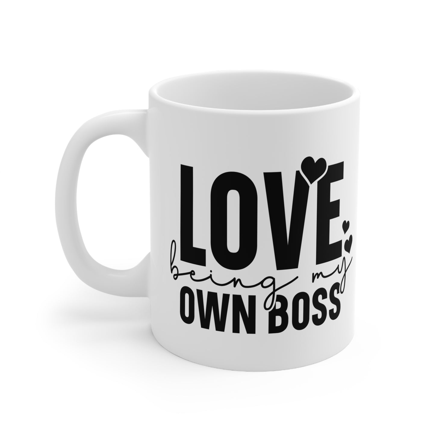 Empowering Ceramic Coffee Cups, Love Being My Own Boss Mugs, Motivation Gifts, Entrepreneur Decor, Office Essentials