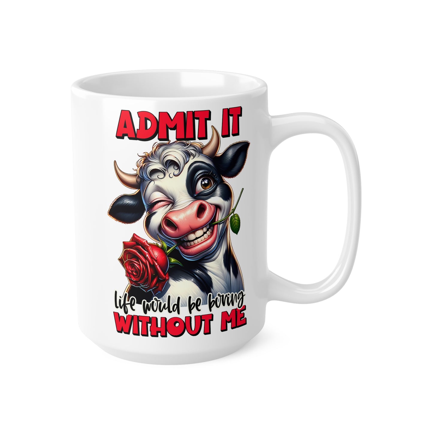 Cute Cow Coffee Mug, Funny Cow Mug, Adorable Ceramic Cups for Gift, Coffee Lovers Gift, Unique Gift for Her