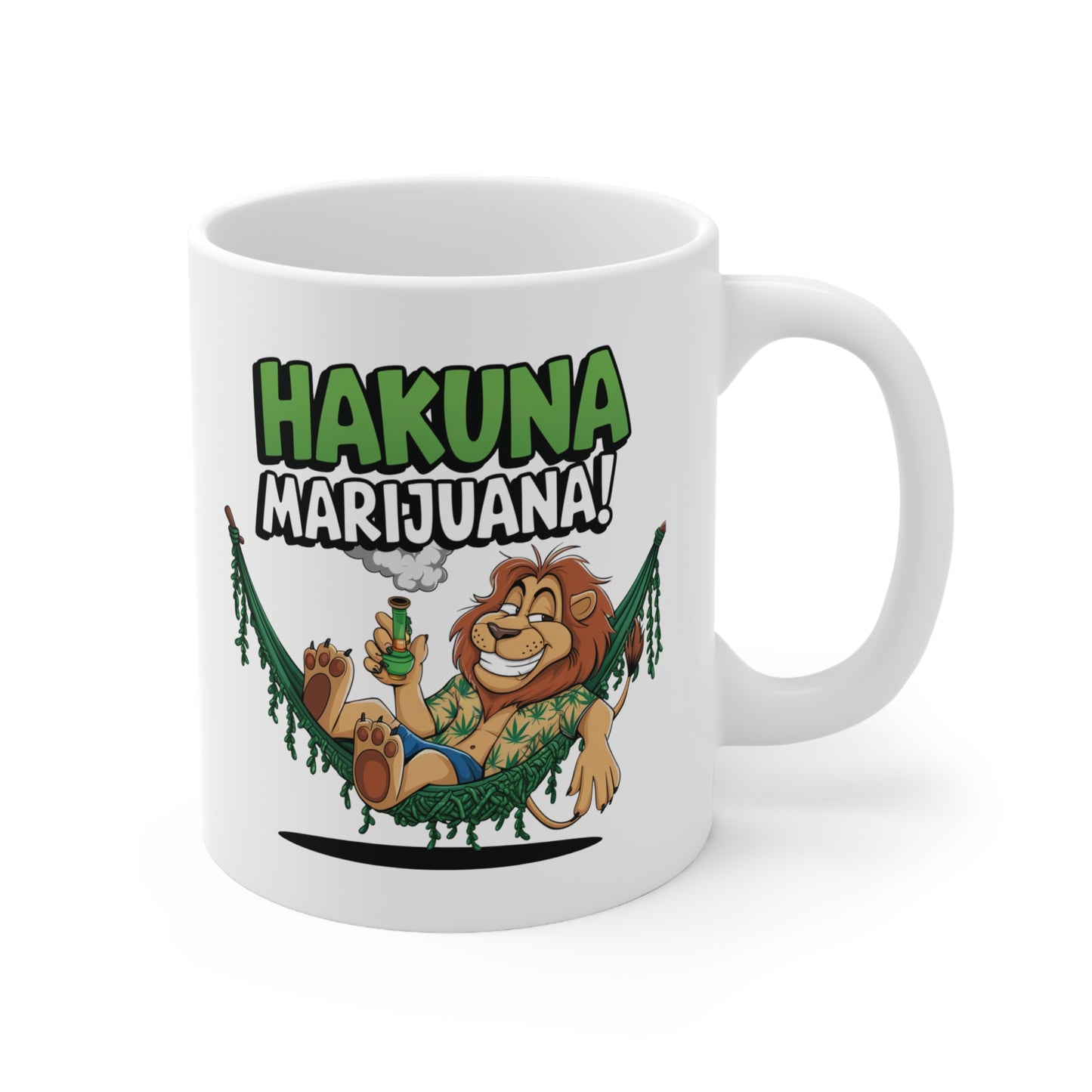 Hakuna Marijuana Ceramic Coffee Cups - Fun 11oz & 15oz Mugs for Chill Vibes