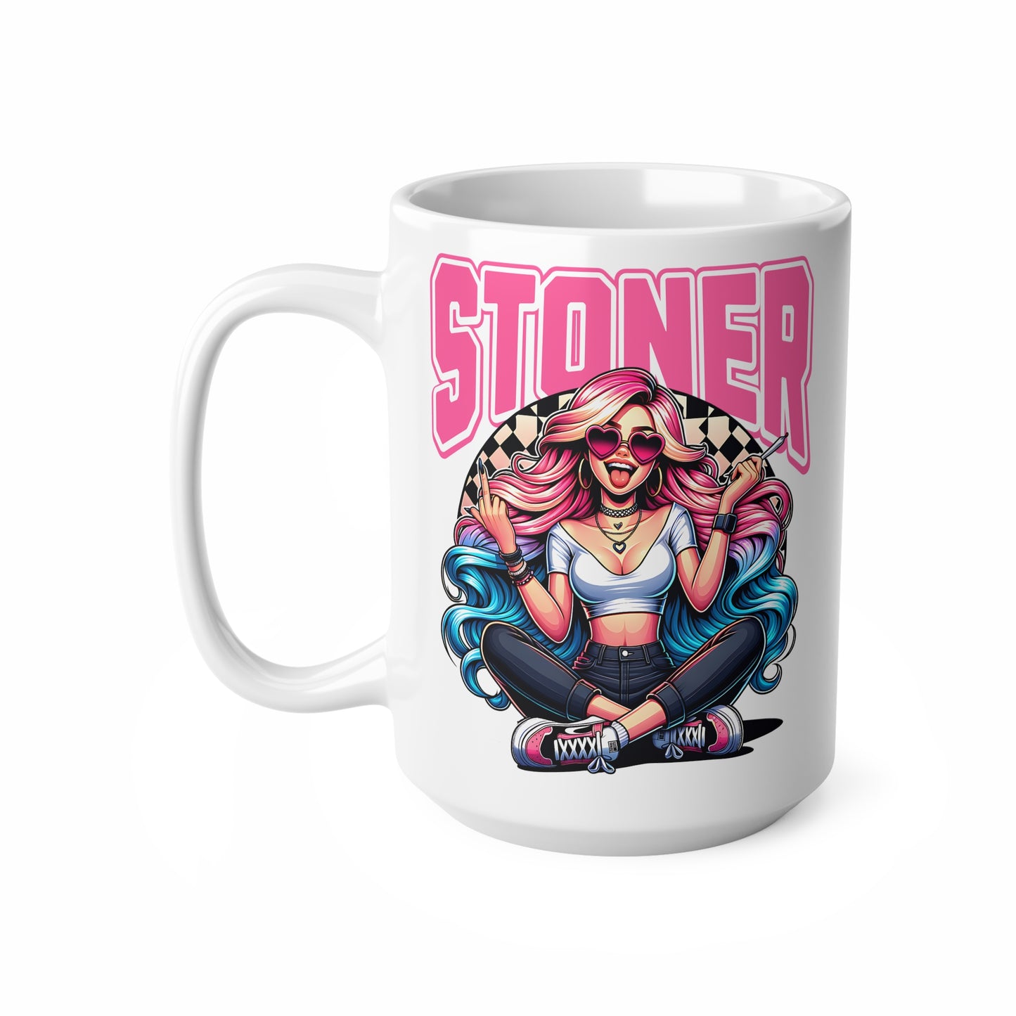 Trendy Stoner Coffee Cups - 11oz & 15oz - Vibrant Art for Coffee Lovers