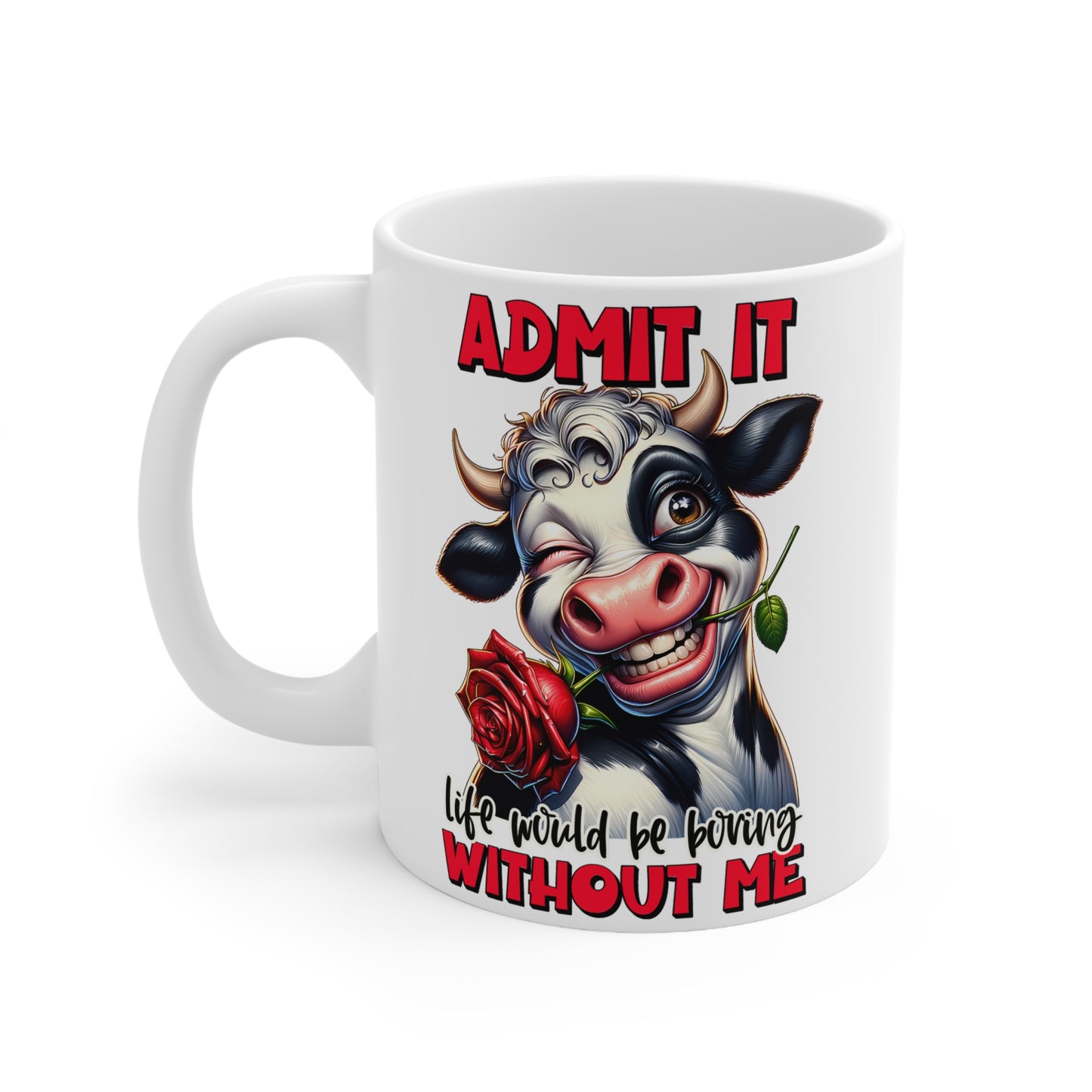 Cute Cow Coffee Mug, Funny Cow Mug, Adorable Ceramic Cups for Gift, Coffee Lovers Gift, Unique Gift for Her