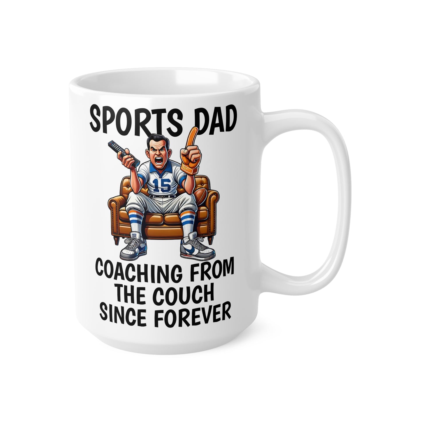 Sports Dad Coffee Cup, Fun Gift for Father's Day, Coffee Mug for Dads, Couch Coach, Sports Lover Cup, Unique Dad Gift