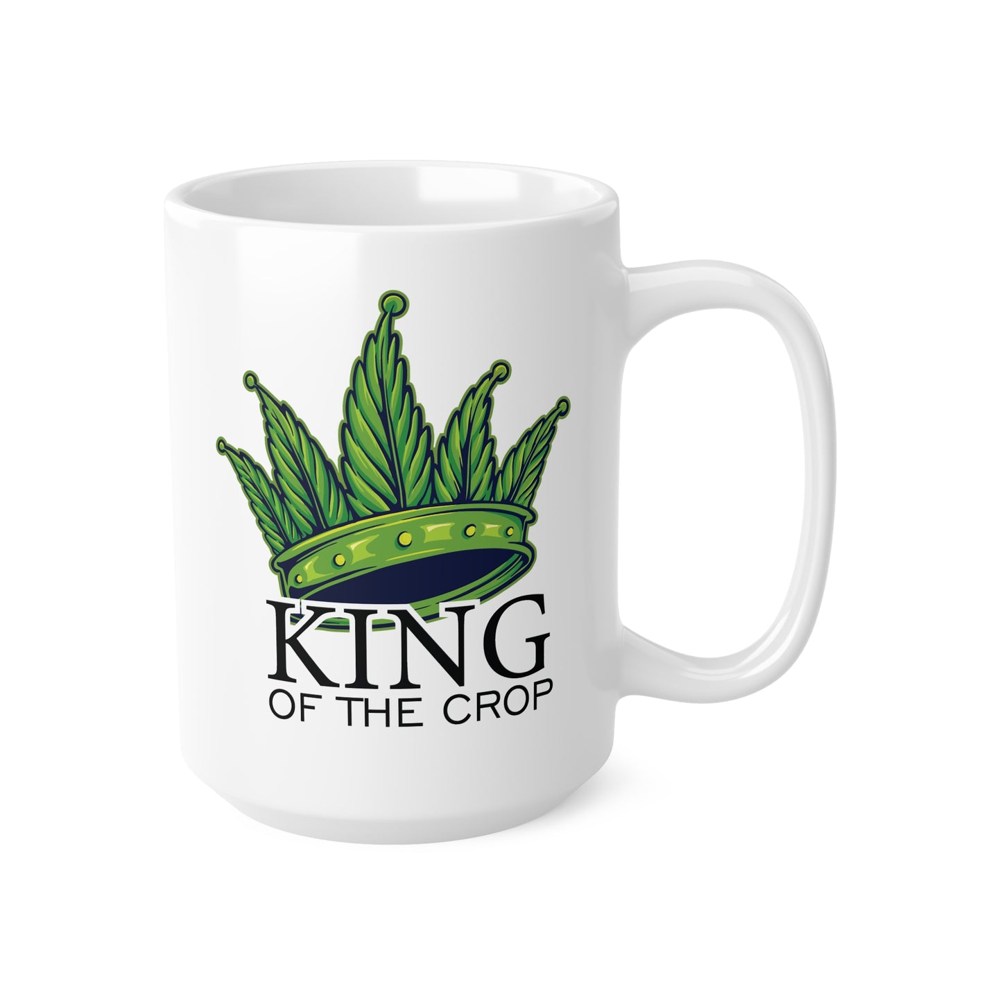 King of the Crop Ceramic Coffee Mug - Perfect for Cannabis Enthusiasts