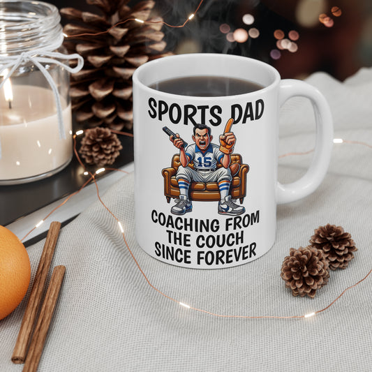 Sports Dad Coffee Cup, Fun Gift for Father's Day, Coffee Mug for Dads, Couch Coach, Sports Lover Cup, Unique Dad Gift
