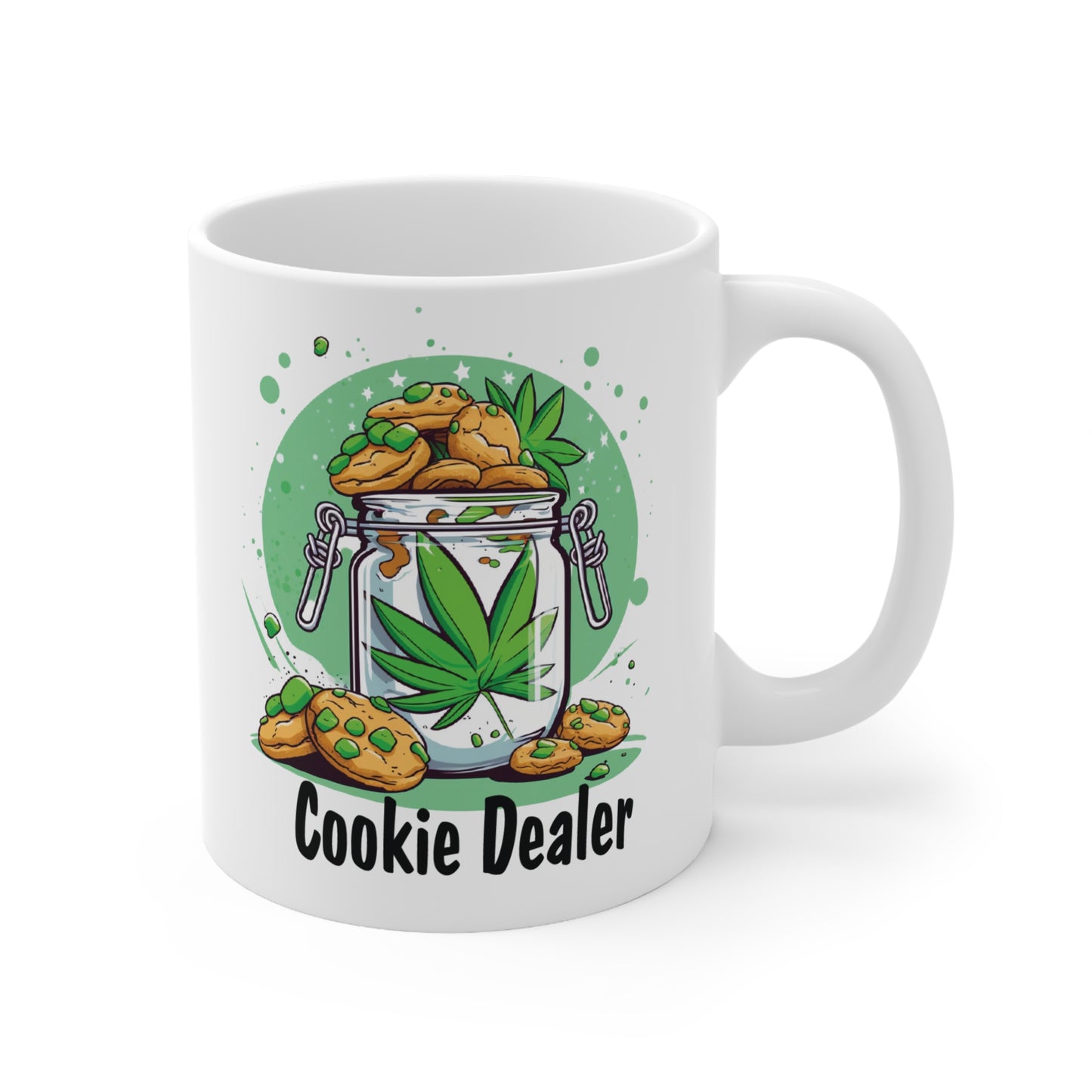 Cookie Dealer Ceramic Coffee Cups | Fun 11oz & 15oz Mugs for Cookie Lovers