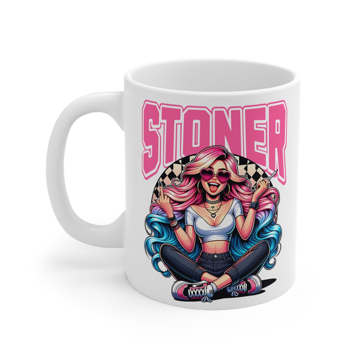 Trendy Stoner Coffee Cups - 11oz & 15oz - Vibrant Art for Coffee Lovers
