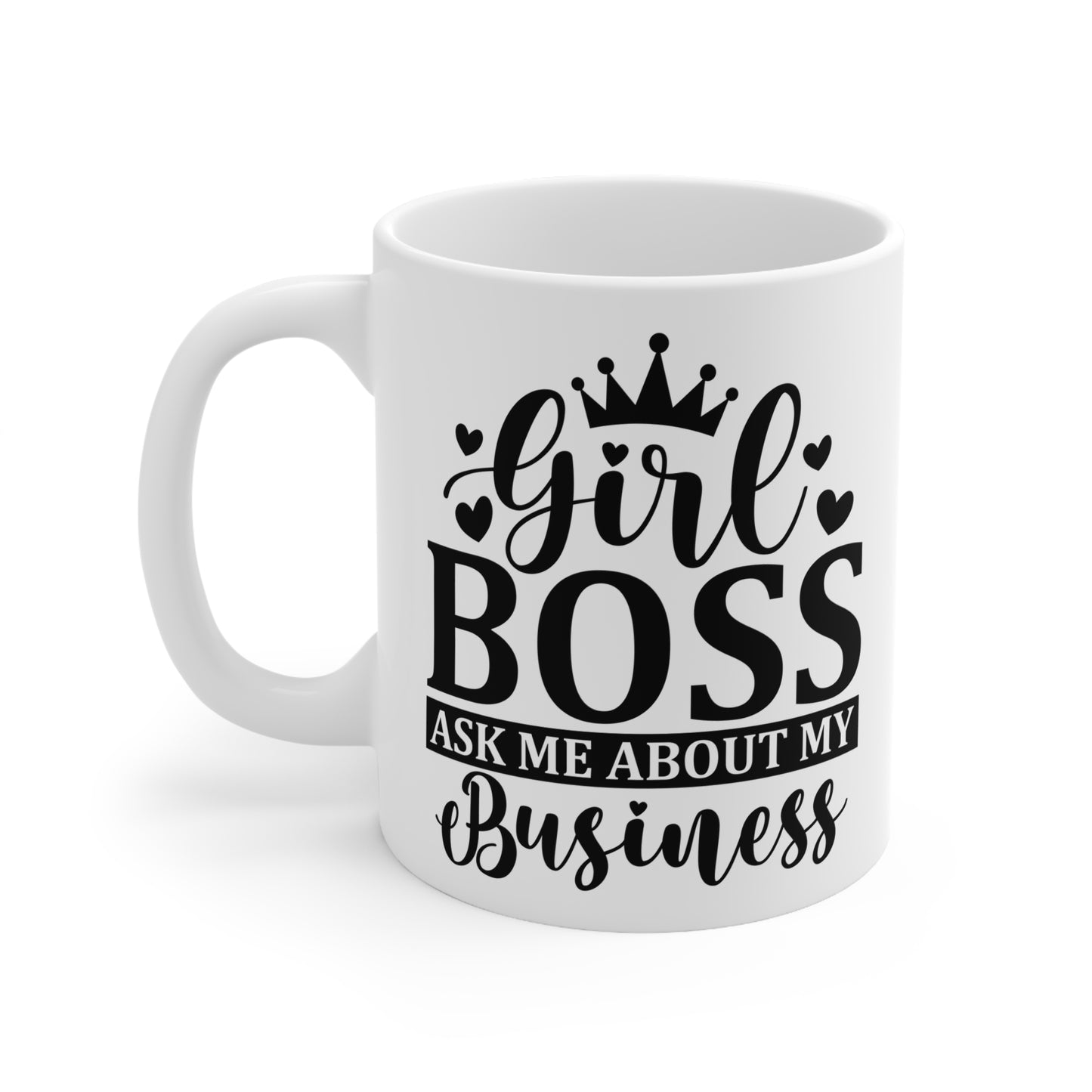 Girl Boss Ceramic Coffee Mug - Empowerment Gift for Entrepreneurs, Office Decor, Motivational Cup, Birthday, Christmas