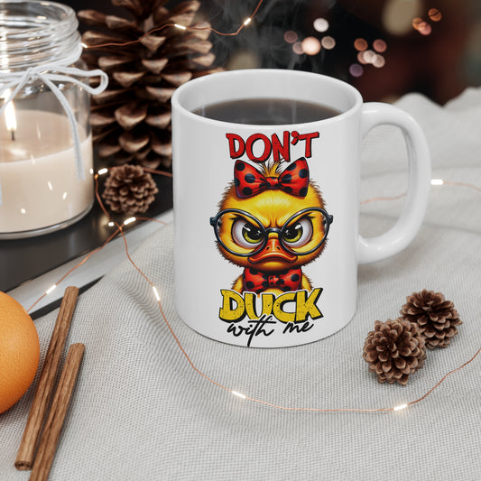 Funny Duck Ceramic Coffee Mug, Cute Animal Gifts, Quirky Kitchen Decor, Birthday, Gift for Coffee Lovers, Duck Themed Drinkware