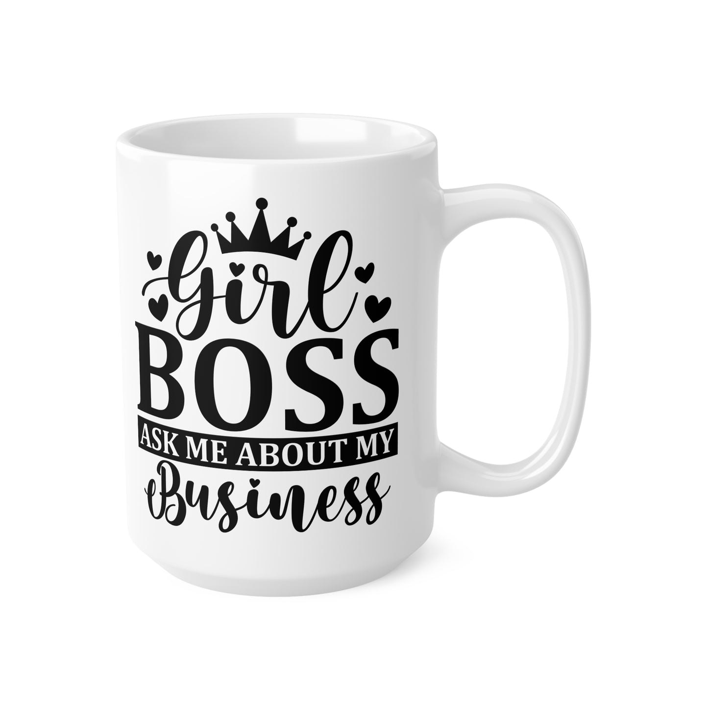 Girl Boss Ceramic Coffee Mug - Empowerment Gift for Entrepreneurs, Office Decor, Motivational Cup, Birthday, Christmas