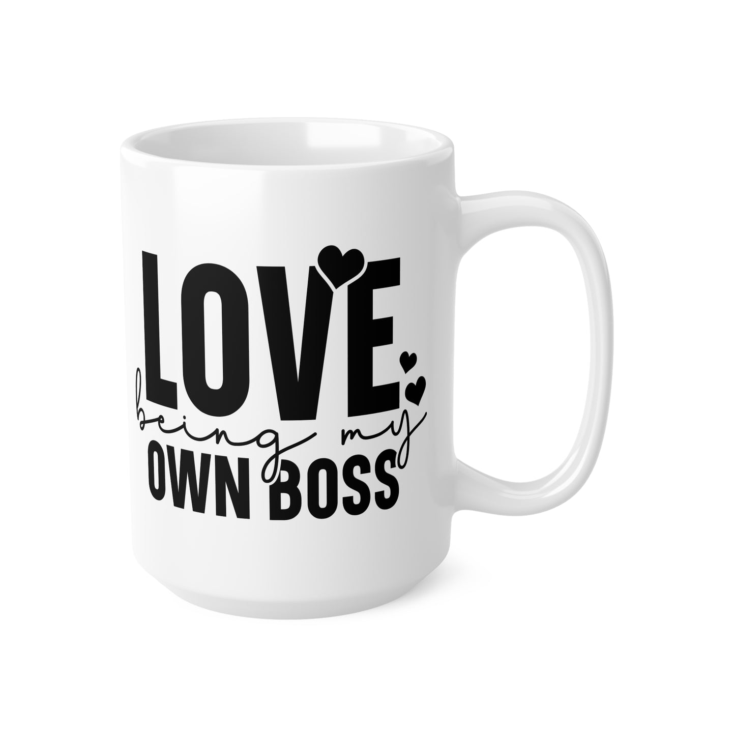 Empowering Ceramic Coffee Cups, Love Being My Own Boss Mugs, Motivation Gifts, Entrepreneur Decor, Office Essentials